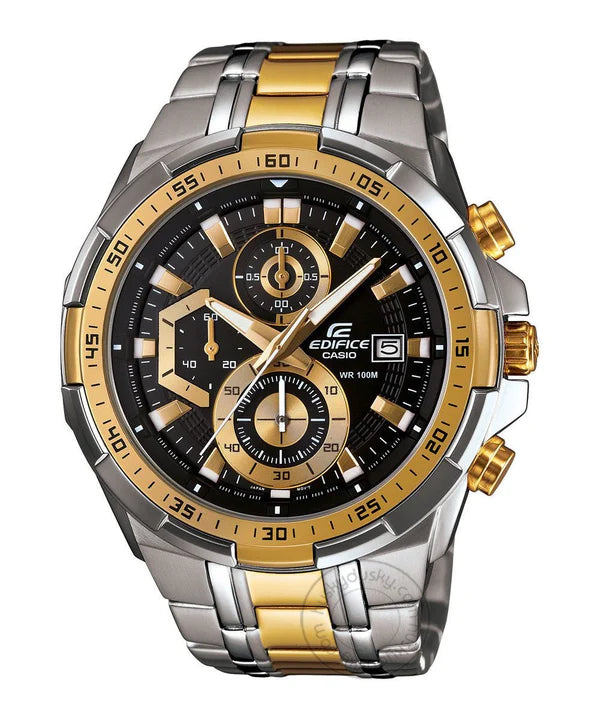 Edifice Silver Gold Black Metal Watch
