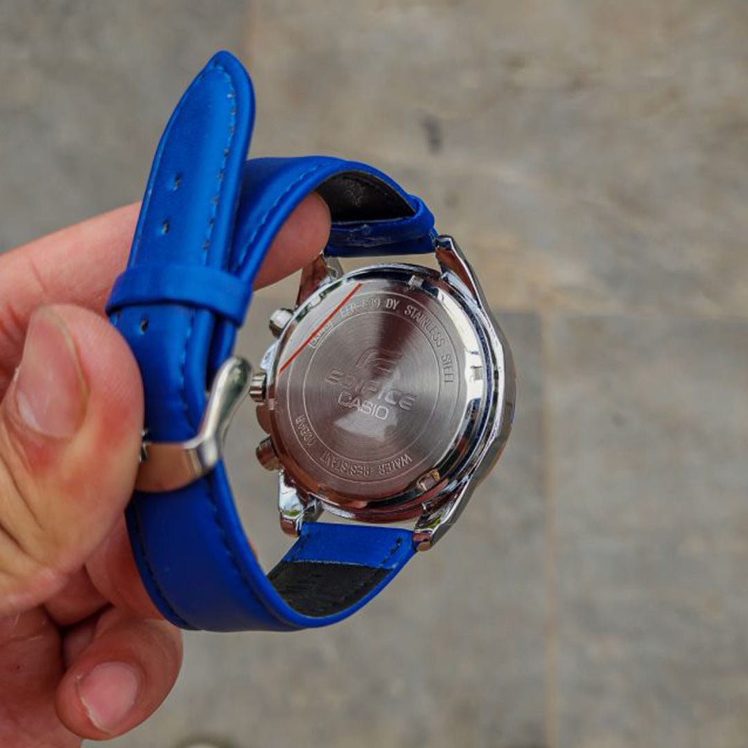 Edifice Blue Leather Watch