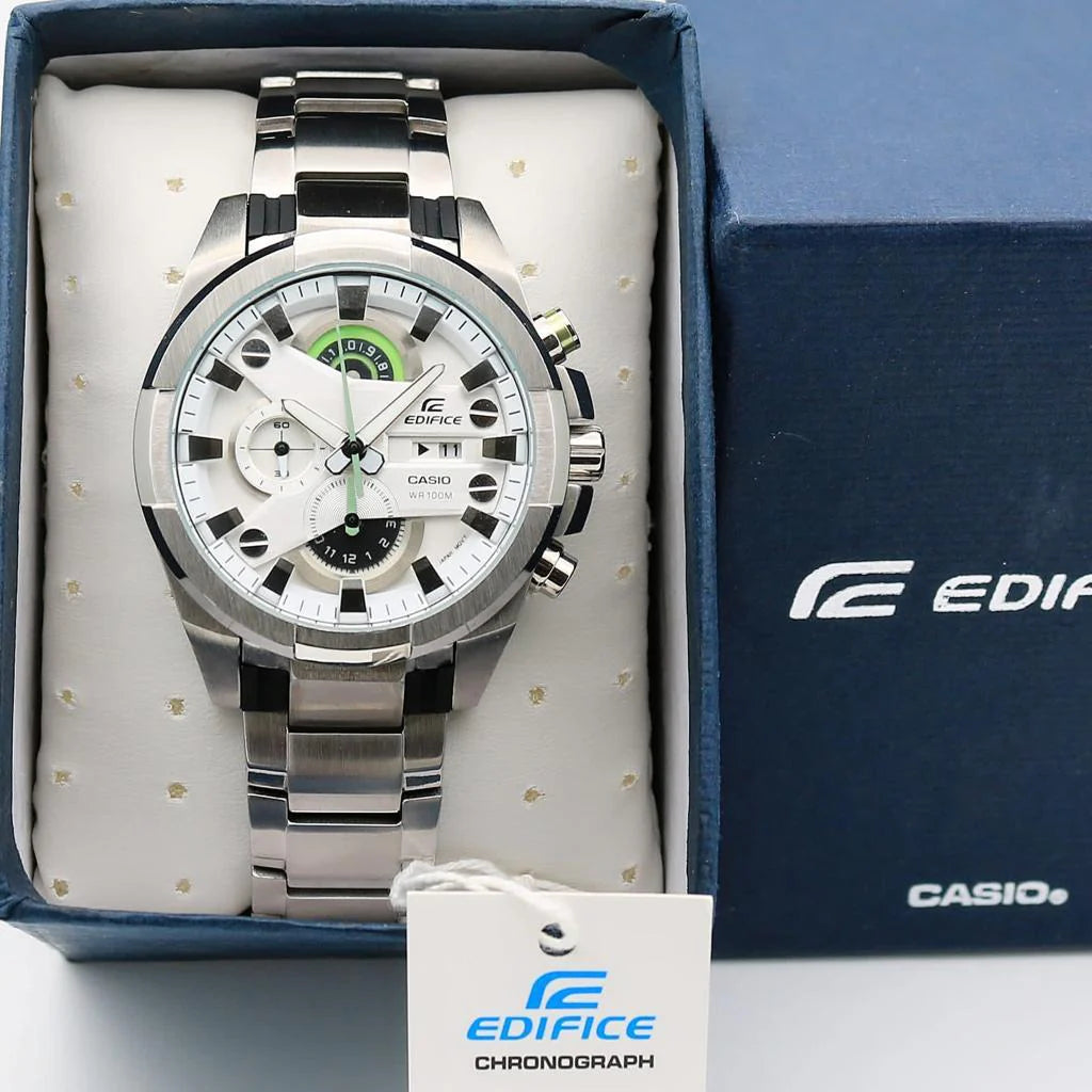 Casio Edifice Silver DialSilver Stainless Steel Chronograph Men's watch EFR 540-7AV