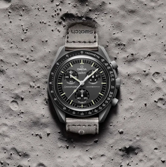 Swatch x Omega Black Dial/Gray Strap Bioceramic Moonswatch Mission to Mercury OG-1021