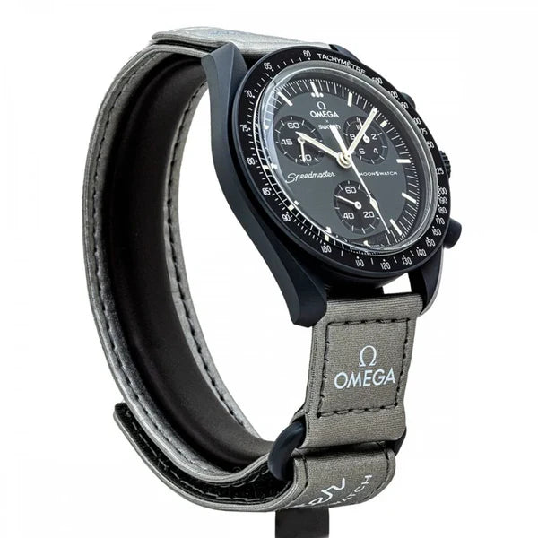 Swatch x Omega Black Dial/Gray Strap Bioceramic Moonswatch Mission to Mercury OG-1021