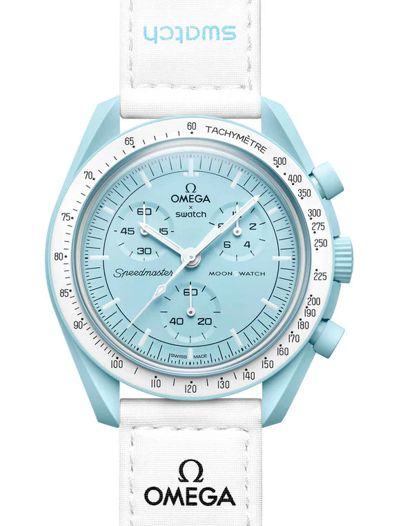 Swatch x Omega Blue Dial/White Strap Mission to Mercury OG-1027
