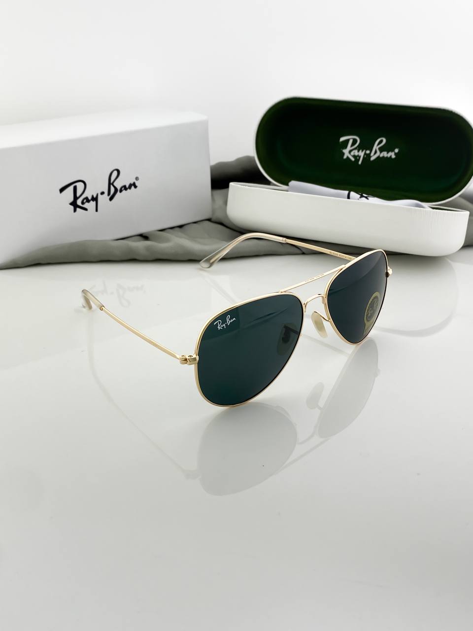 Rayban Gold Black Sunglass