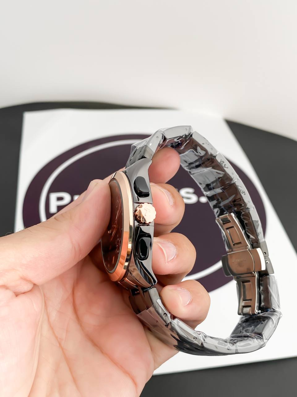BLACK GOLD METAL CHAIN WATCH TW1853