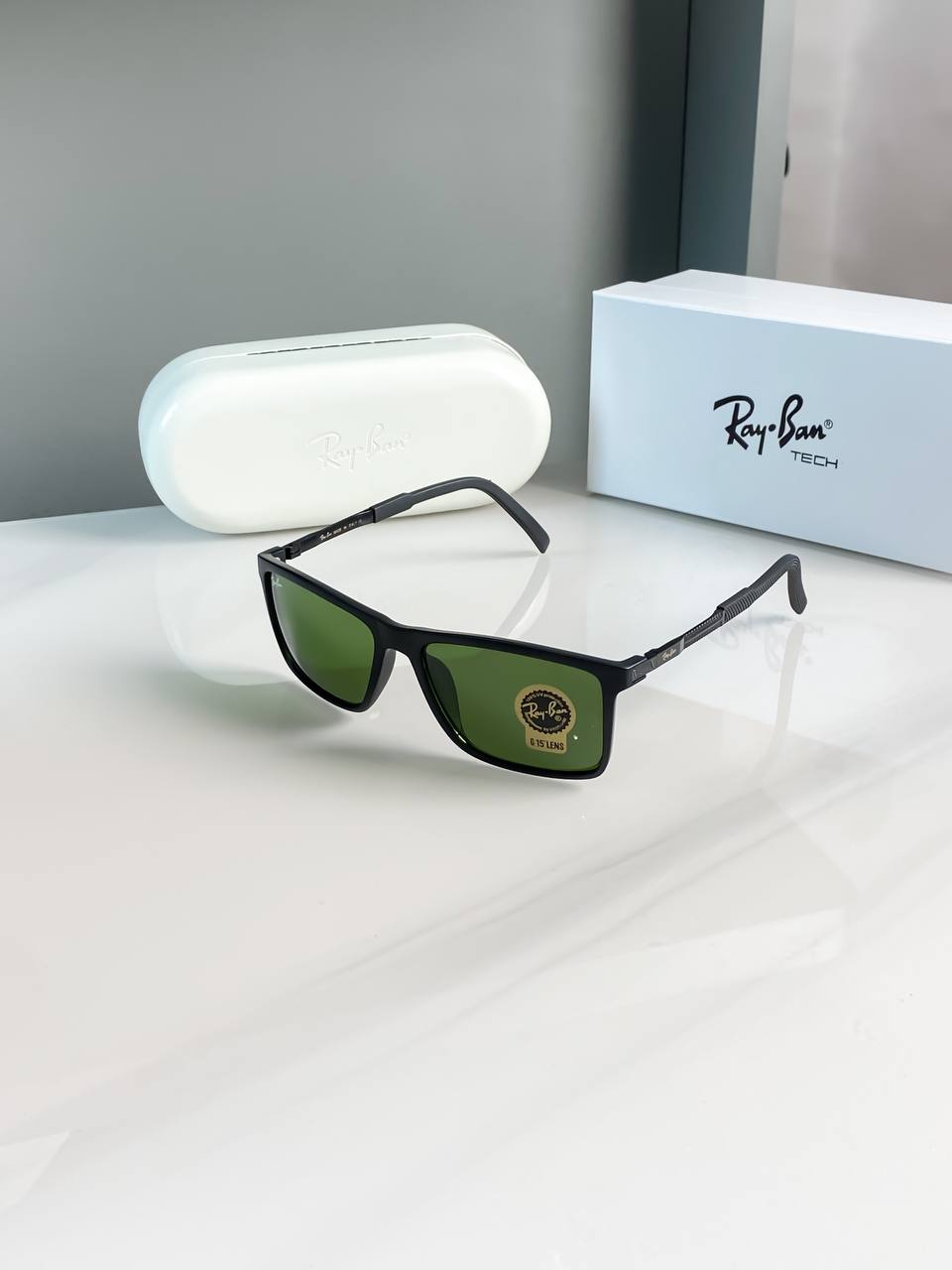 Rayban Black Green With Original kit