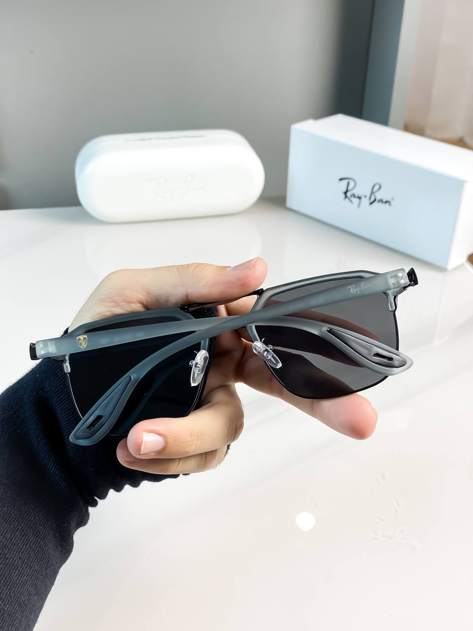 Rayban Grey Black Sunglass