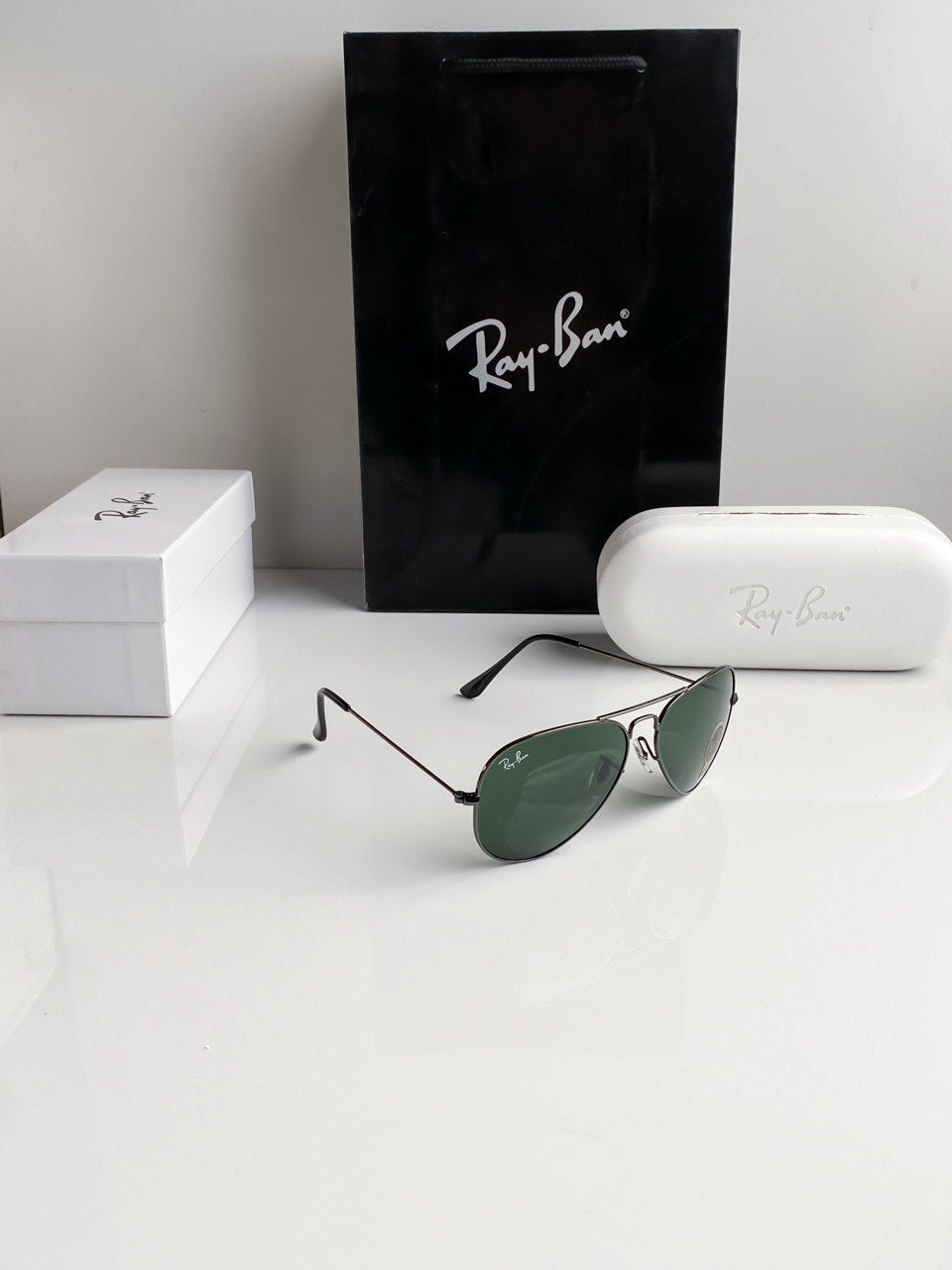 Aviator Black Green With Original Box