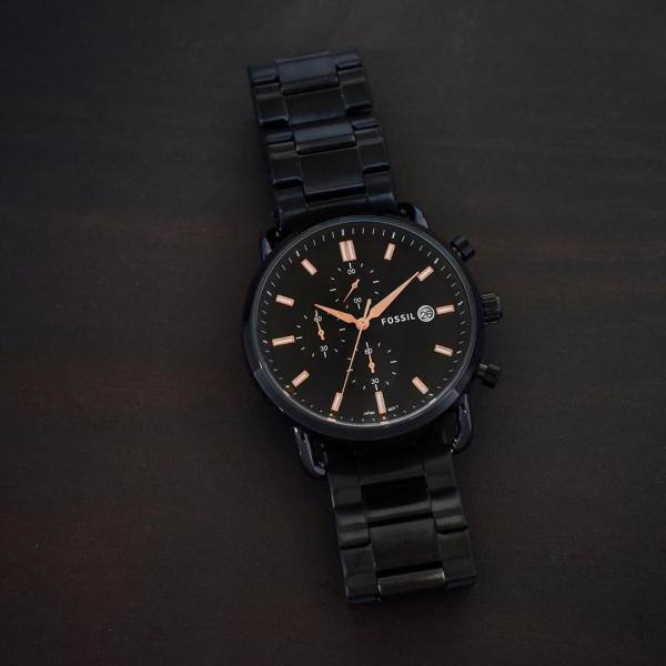 Commuter Black Chain Watch For Men