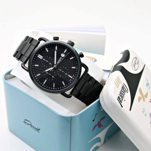 Commuter Black White Chain Watch For Men