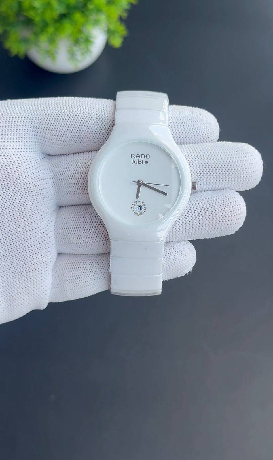 Jubilee Ceramic White Watch