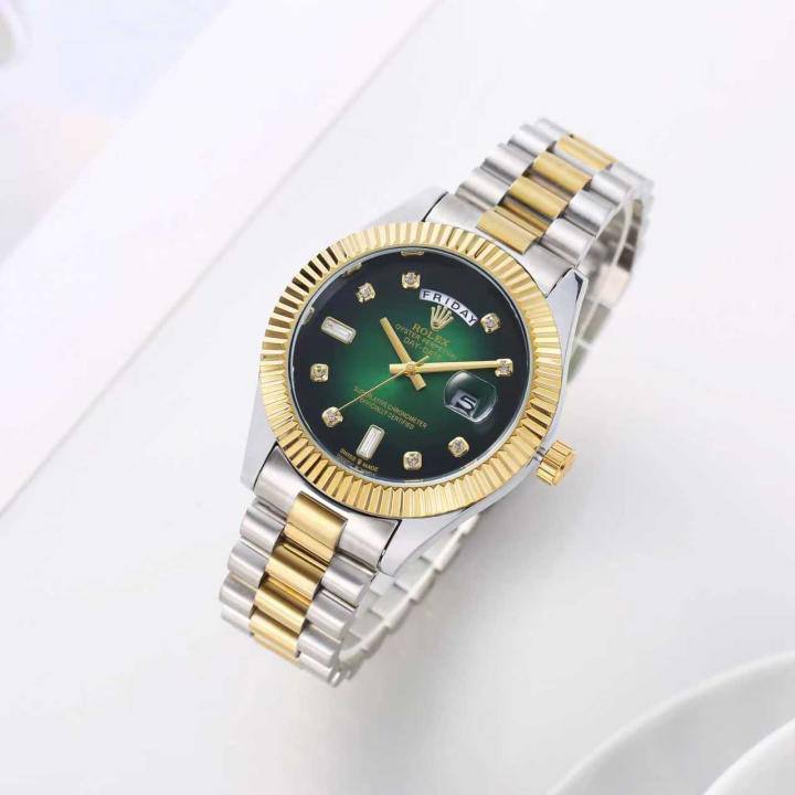 Day Date Diamond Tuton Green Watch RW0321