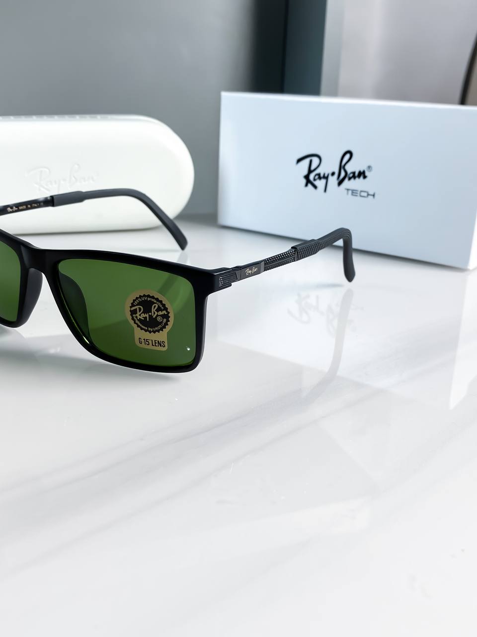 Rayban Black Green With Original kit