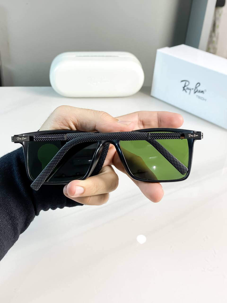 Rayban Black Green With Original kit