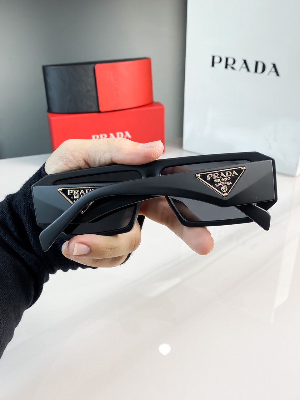 Prada Full Black sunglasses with original kit
