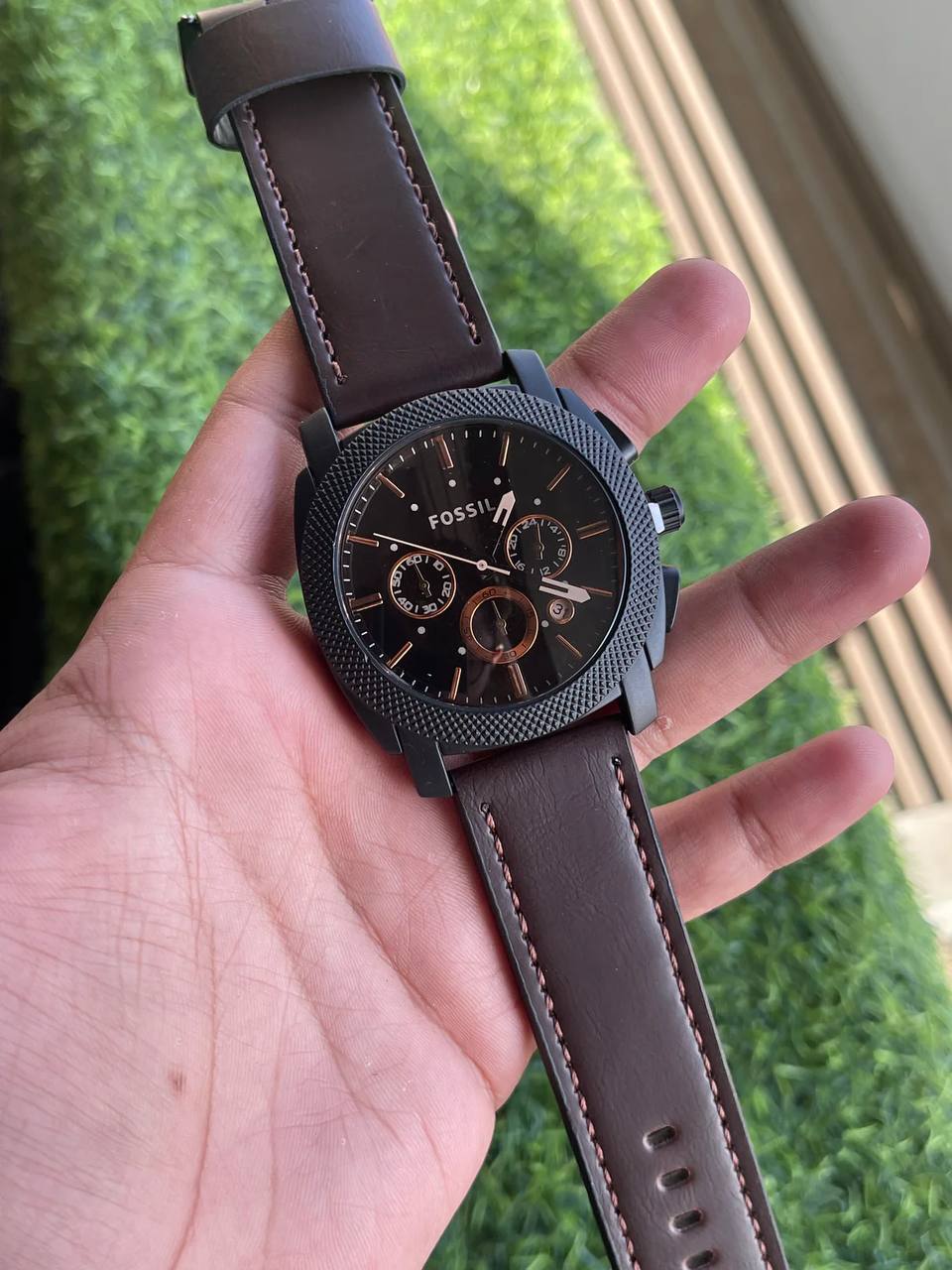 Chronograph Leather Belt Watch FW01123