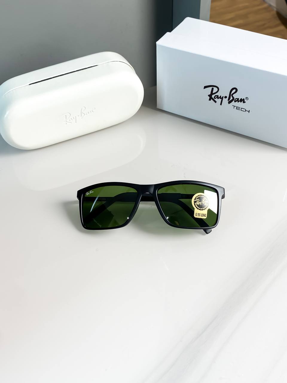 Rayban Black Green With Original kit