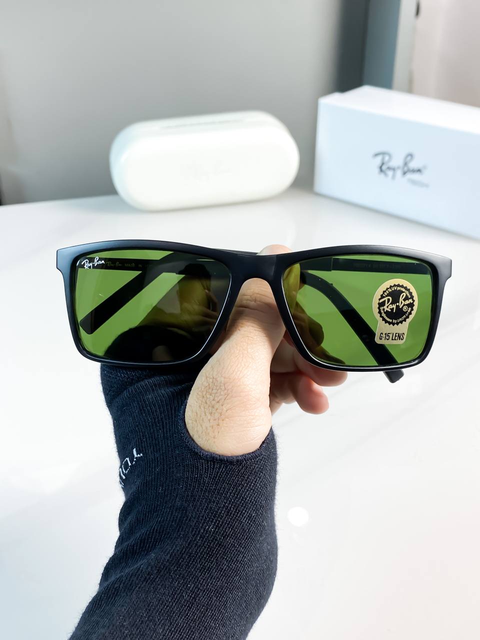 Rayban Black Green With Original kit