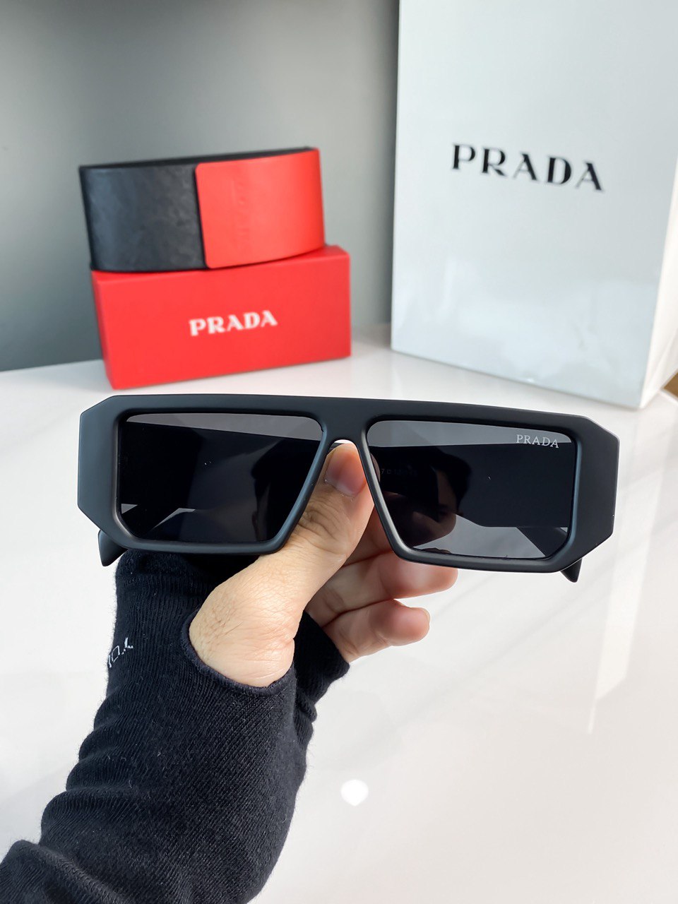 Prada Full Black sunglasses with original kit