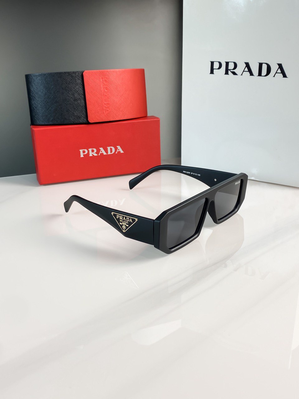 Prada Full Black sunglasses with original kit