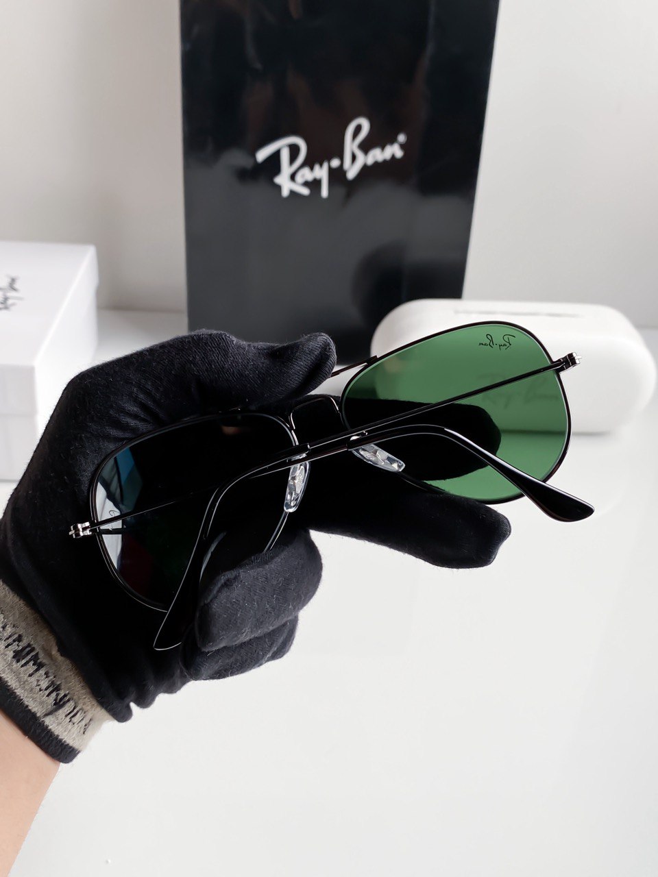 Aviator Black Green With Original Box