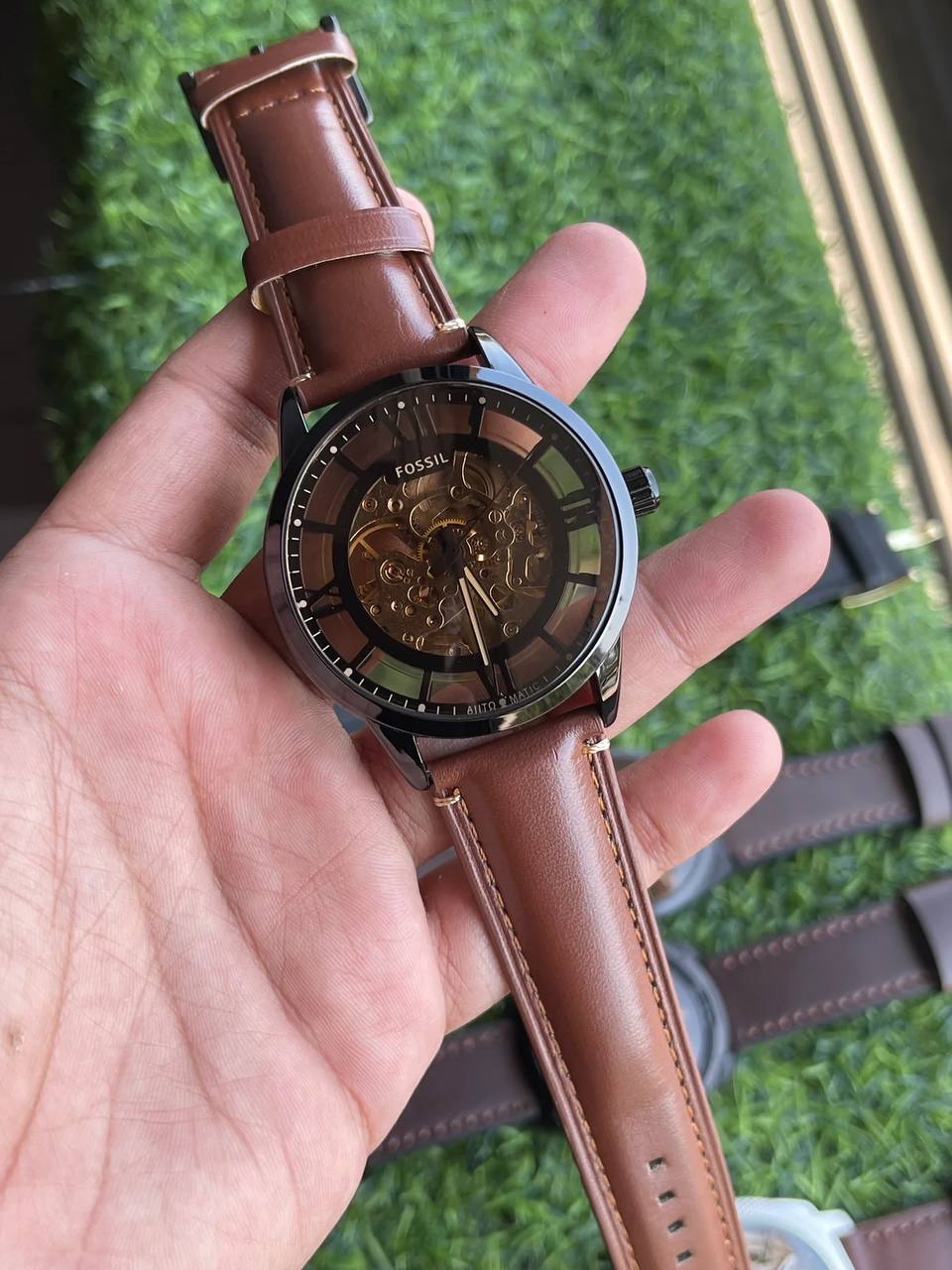 Automatic Leather Belt Watch FW01123