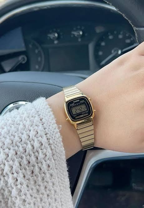Women's Gold Tone Digital Watch