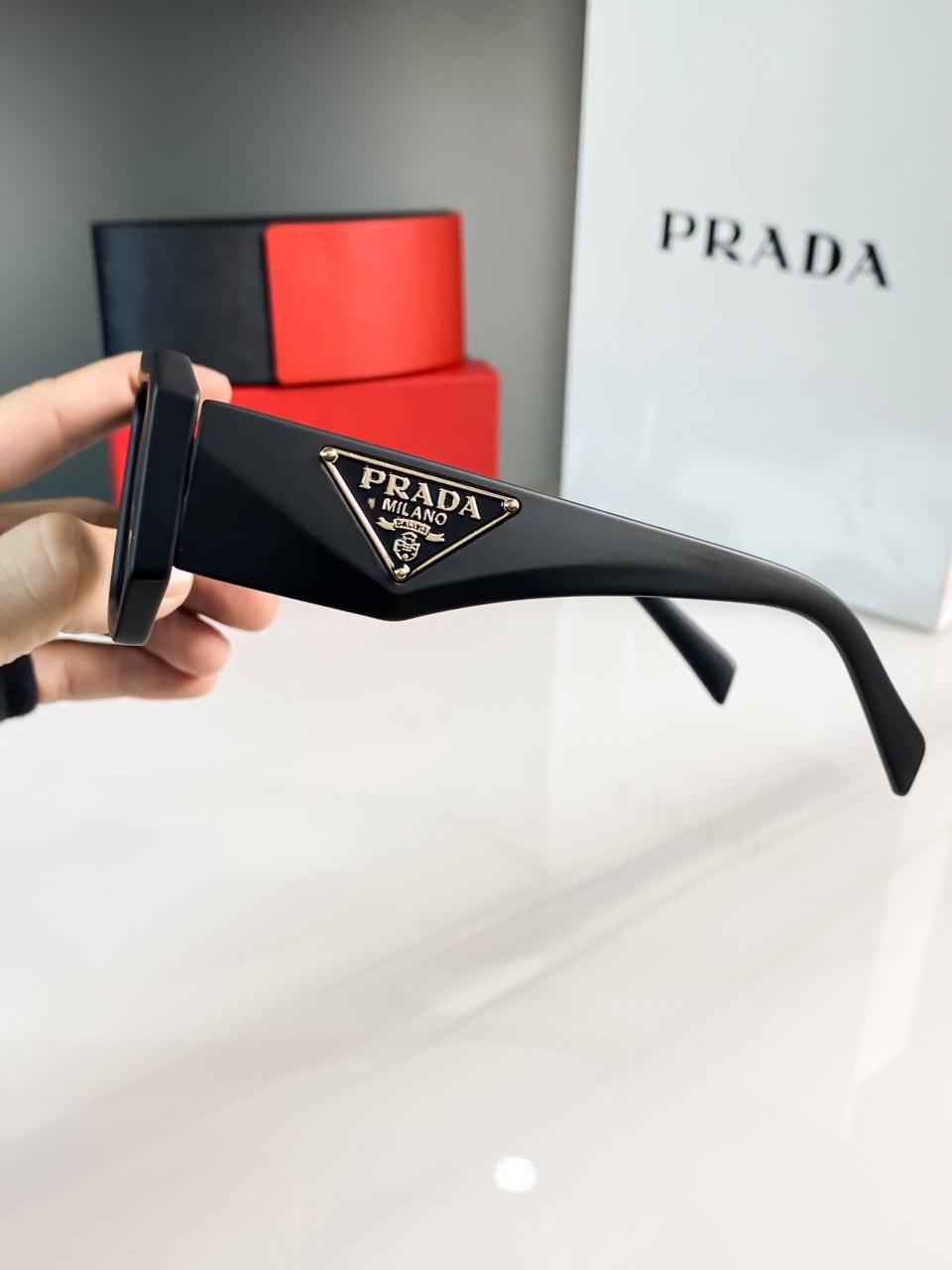 Prada Full Black sunglasses with original kit