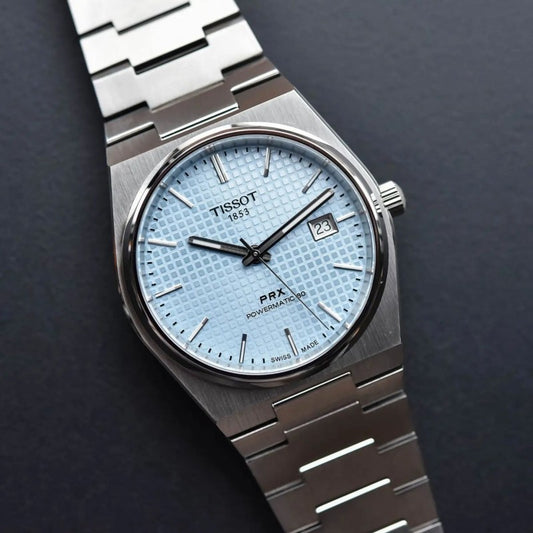 Tisso_t 1853 PRX Quartz-Steel-Aqua Blue