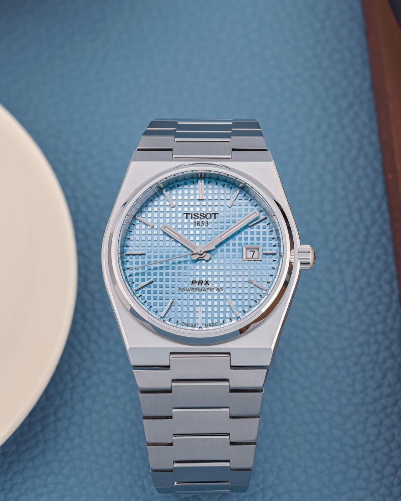 Tisso_t 1853 PRX Quartz-Steel-Aqua Blue