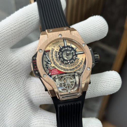 Hublo_t MP MP 09 Tourbillon Bi Axis King Rosegold Black Dial