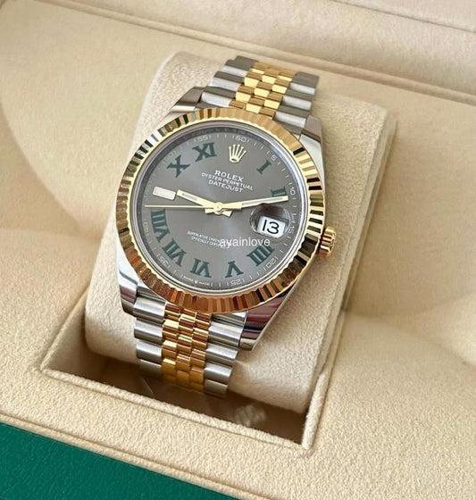 Role_x Oyster perpetual Date Just Automatic Gold