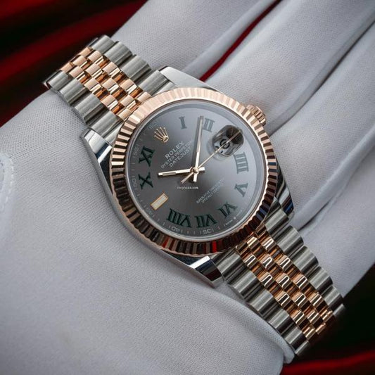 Role_x Oyster Perpetual Date Just Automatic Copper