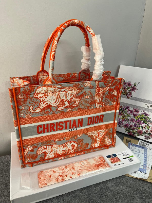 Christian Dior Book Tote(Orange_Tiger-M929_36Cm)(LB)
