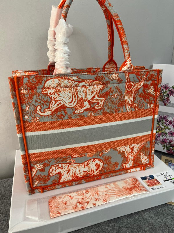 Christian Dior Book Tote(Orange_Tiger-M929_36Cm)(LB)