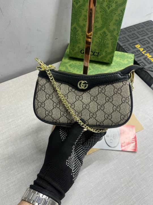 Gucci Ophidia Mini GG Canvas Chain 88333_Black(LB)