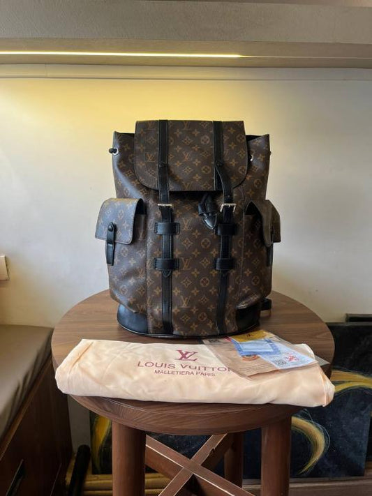 louis_vuitton_lv christoper mm brown monogram backpack(BS)
