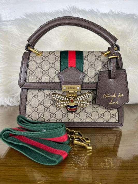 Gucci_Bee_Queen_Coffee_Handbag_With_Dust_Cover_&_Carry_Bag_(476533)_Coffee_&_Carry_Bag(LB)
