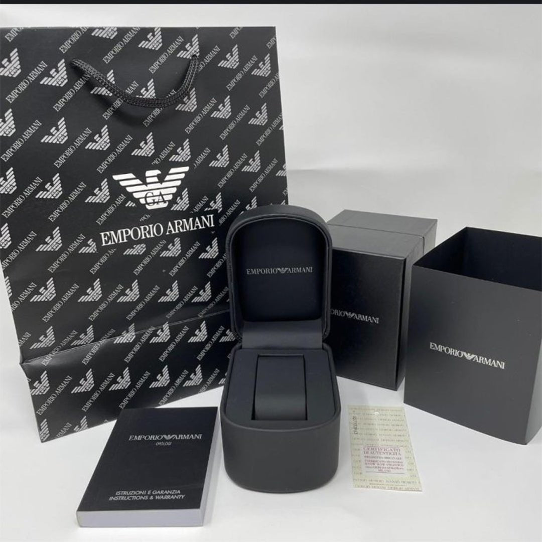 Armani Ar2453 Silver Black Dial Metal