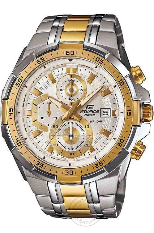 Edifice Silver Gold White Metal Watch