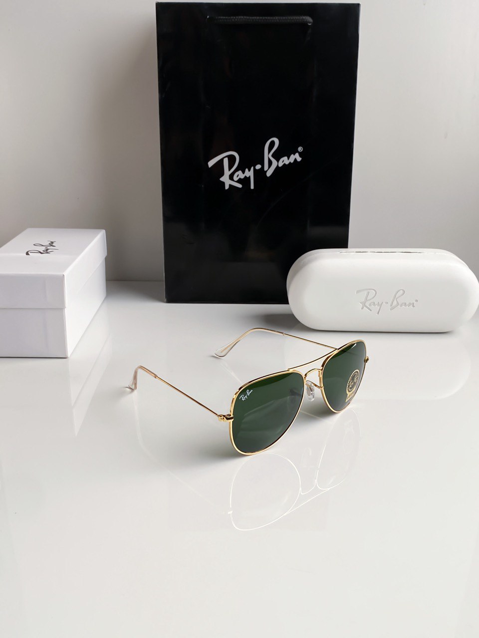 Aviator Gold Green With Original Box