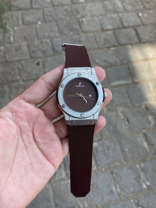 Silver Brown Watch HB0789