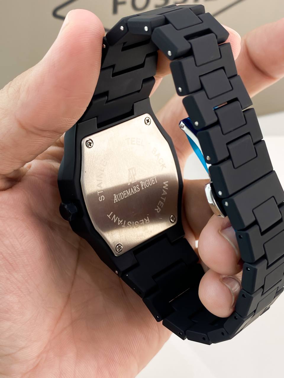 Arabic Aura Black Green Silicone Watch