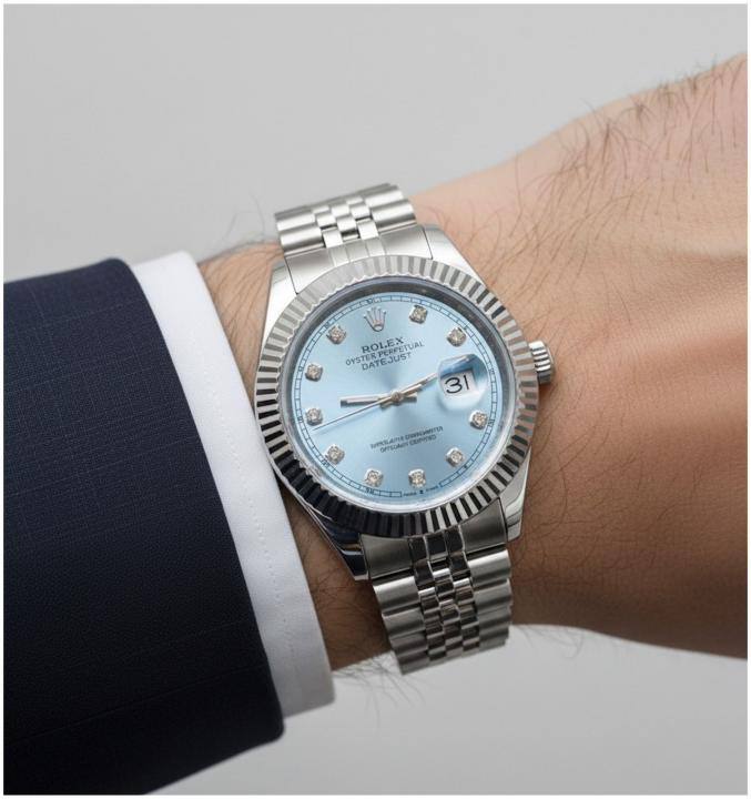 Date Just Silver SkyBlue Watch RW0321