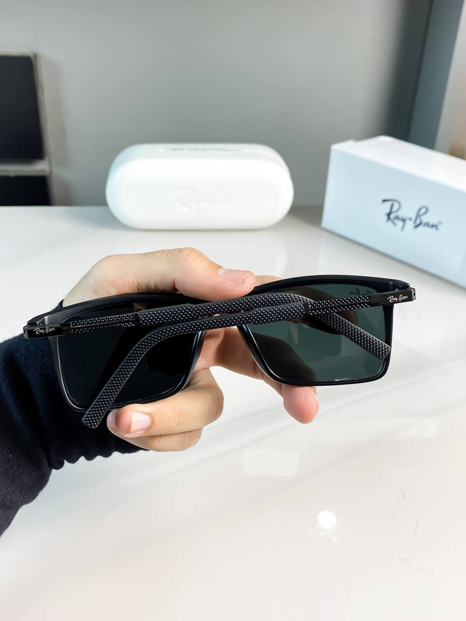 Rayban Full Black With Original kit