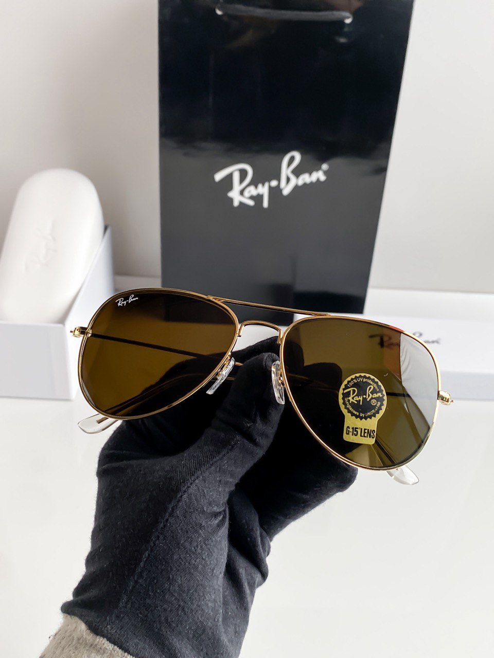Aviator Gold Brown With Original Box