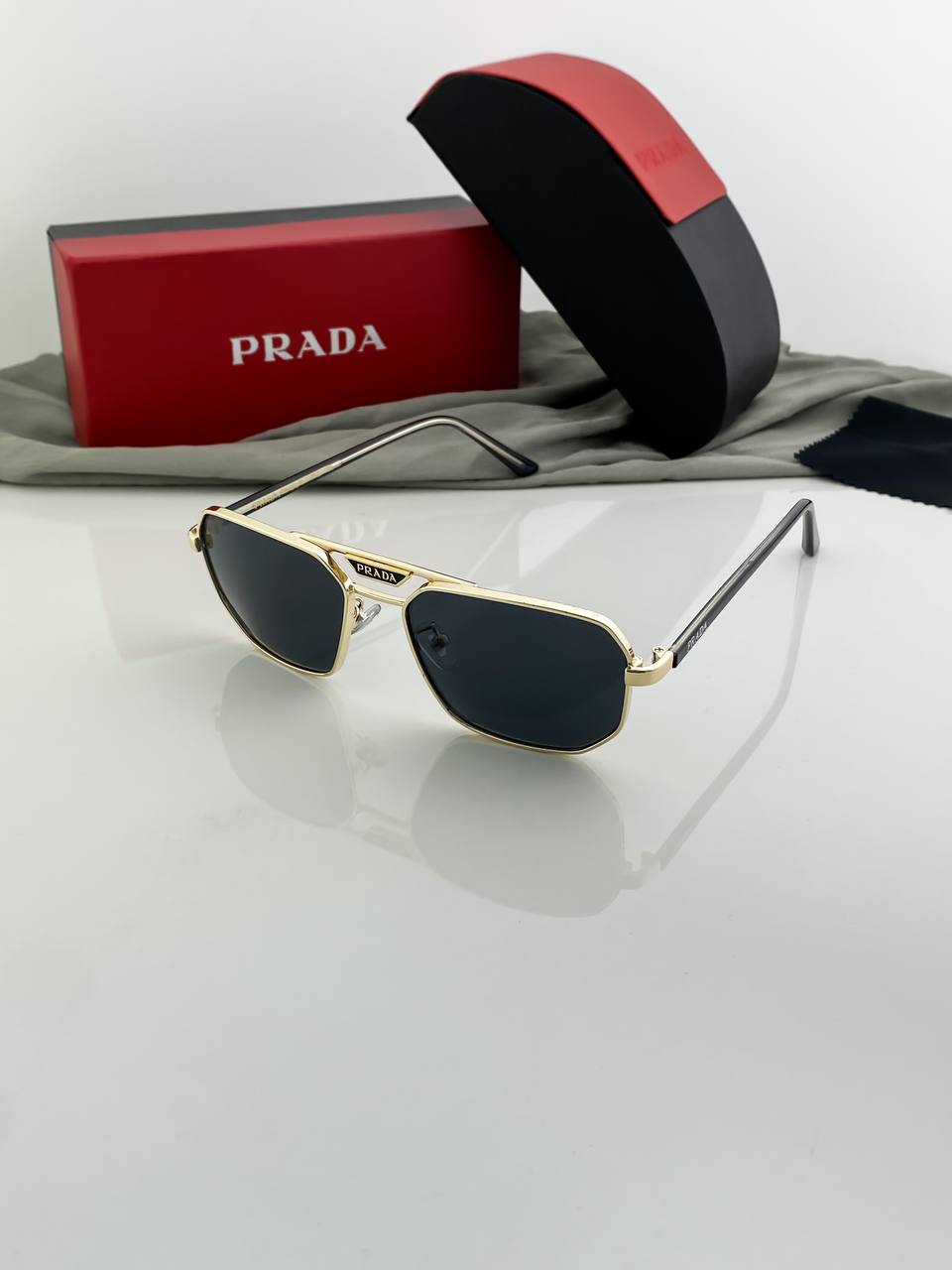 Prada Gold Black Sunglass