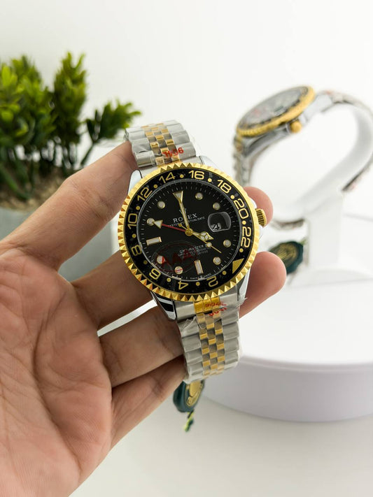 GMT Silver Gold Black Watch RW0321