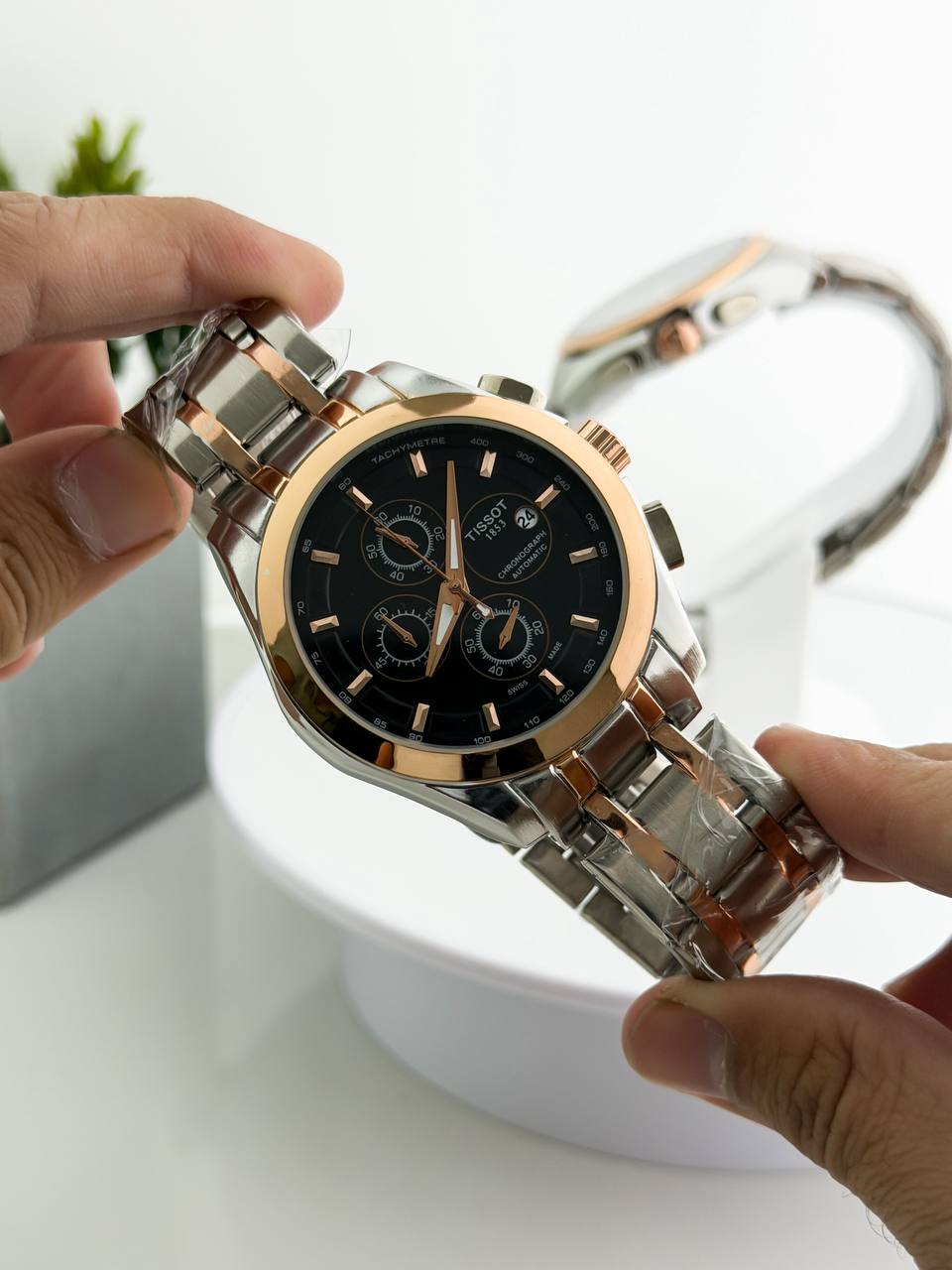 SILVER GOLD BLACK METAL CHAIN WATCH  TW1853 RW0321