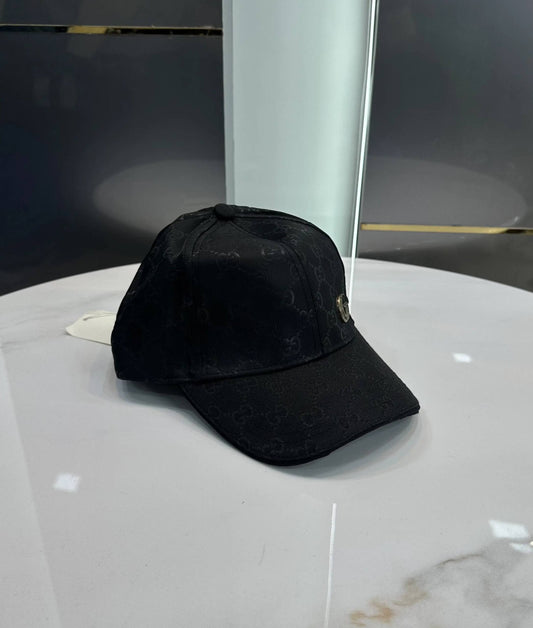 Guccii Black Monogram Premium Imported Cap
