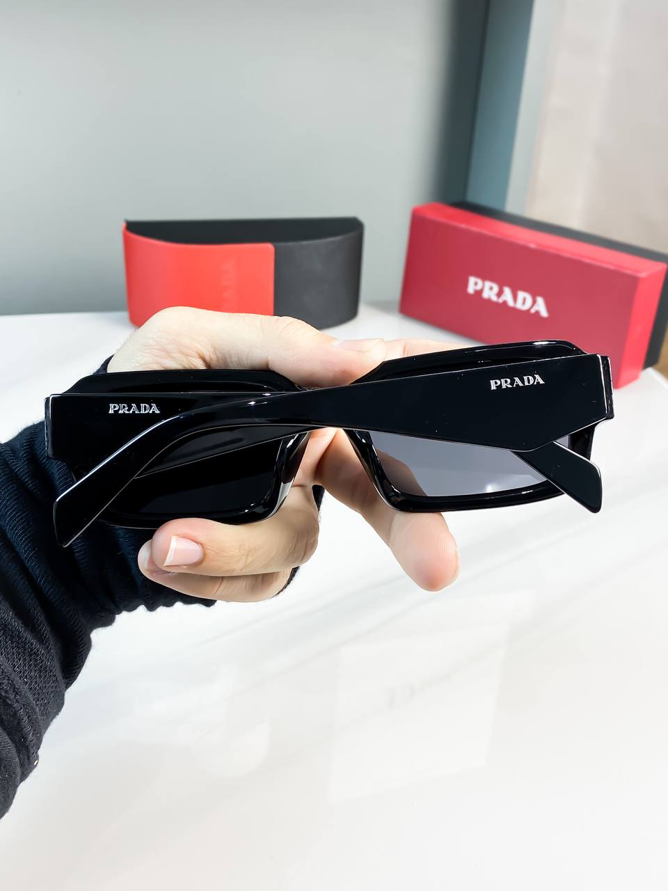 Prada Full Black With Original Box